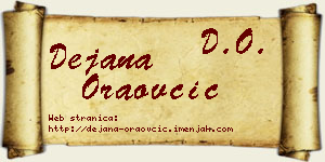 Dejana Oraovčić vizit kartica